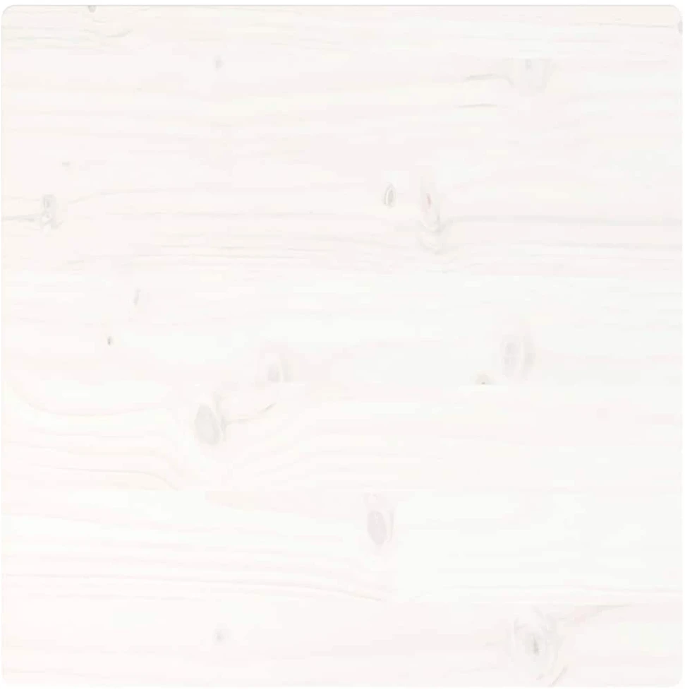 Stalviršis, baltas, 60x60x2,5cm, pušies masyvas, kvadratinis