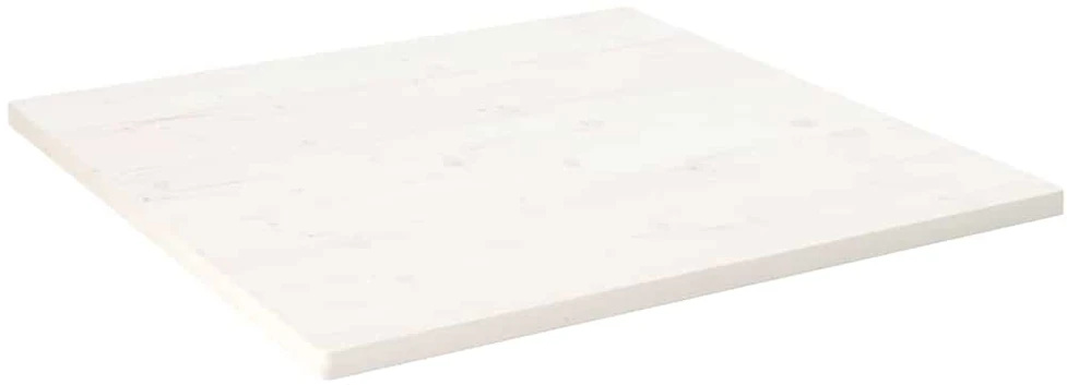 Stalviršis, baltas, 70x70x2,5cm, pušies masyvas, kvadratinis