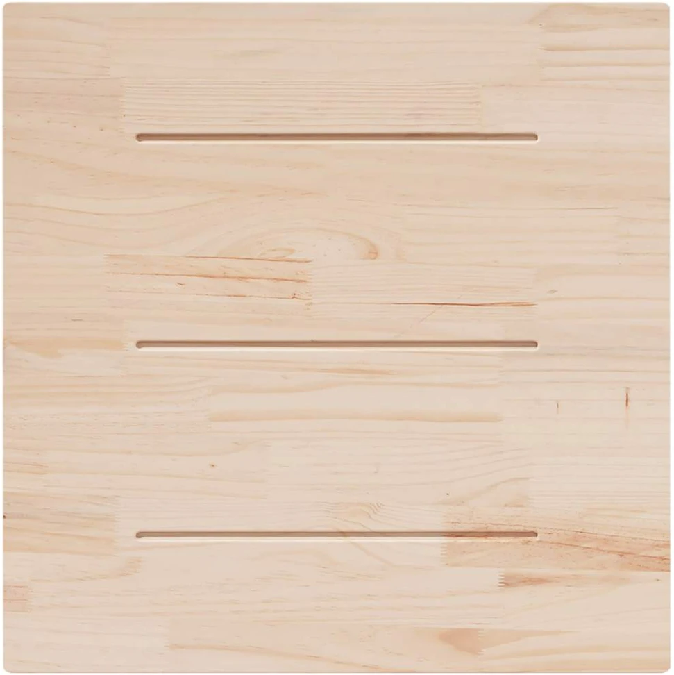 Stalviršis, baltas, 90x90x2,5cm, pušies masyvas, kvadratinis