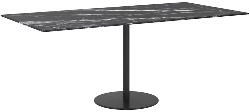 Stalviršis, juodas, 100x50cm, grūdintas stiklas, 6mm