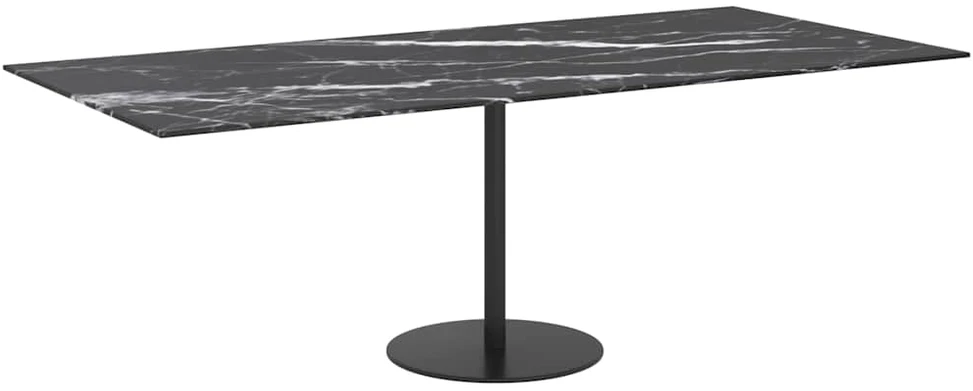 Stalviršis, juodas, 100x62cm, grūdintas stiklas, 8mm