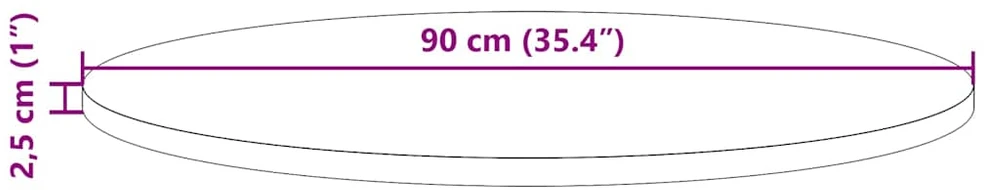 Stalviršis, skersmuo 90x2,5cm, pušies medienos masyvas