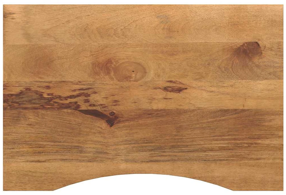 stalviršis su išlenkta 80x50x2,5 cm medžio masyvo grubus mango