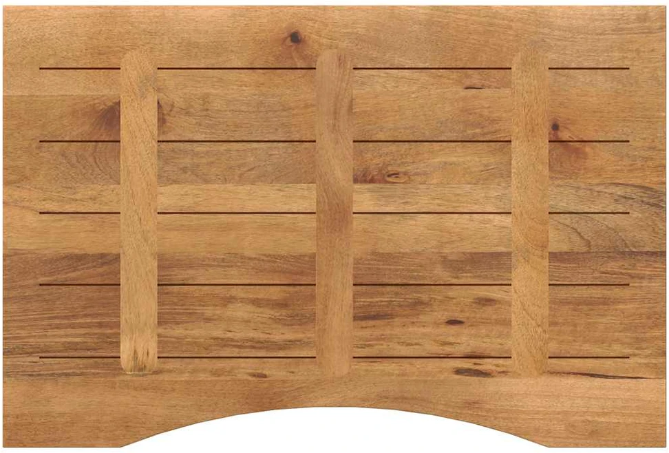 stalviršis su išlenkta 80x50x2,5 cm medžio masyvo grubus mango