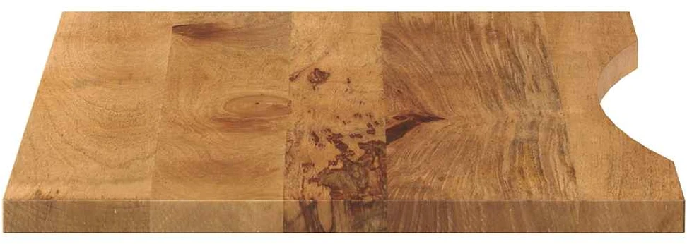 stalviršis su išlenkta 80x50x2,5 cm medžio masyvo grubus mango
