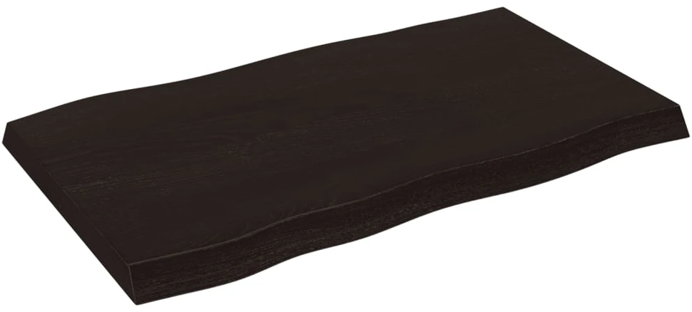 Stalviršis, tamsiai ruda, 100x60x(2-6) cm, medienos masyvas
