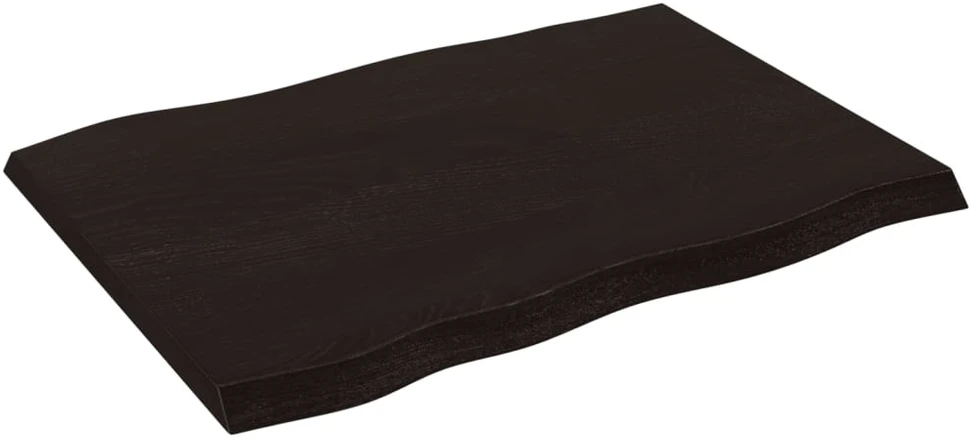 Stalviršis, tamsiai ruda, 80x60x(2-4) cm, medienos masyvas