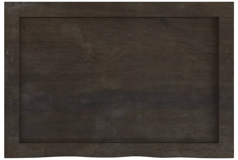 Stalviršis, tamsiai pilkas, 60x40x(2–6)cm, ąžuolo masyvas
