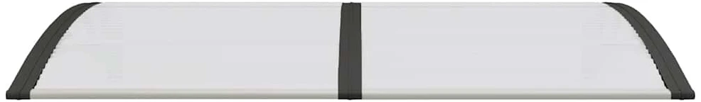 Stogelis durims, juodas ir skaidrus, 150x75 cm, polikarbonatas