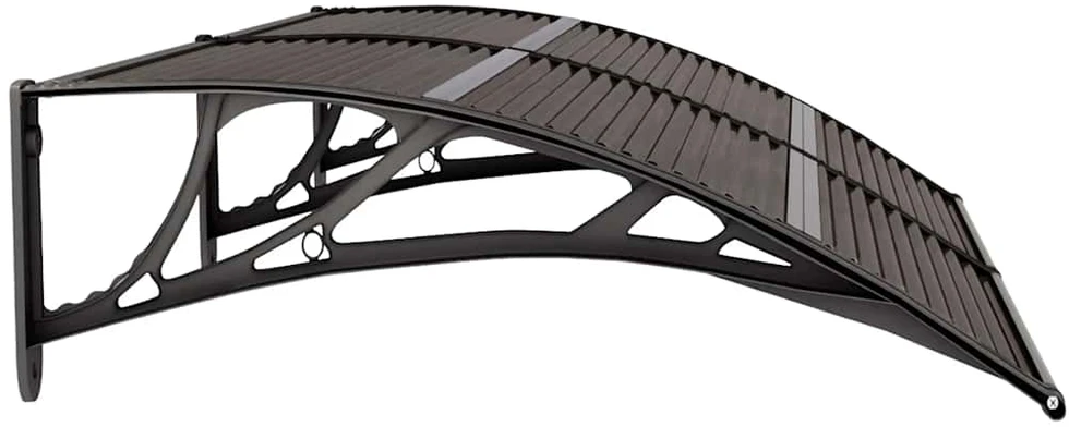 Stogelis durims, juodos spalvos, 150x75cm, polikarbonatas