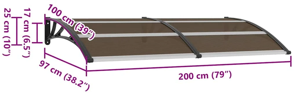Stogelis durims, juodos spalvos, 200x100cm, PC