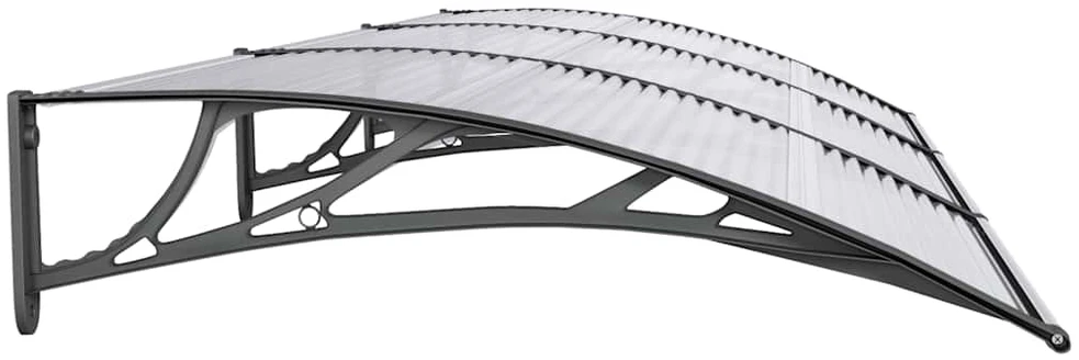 Stogelis durims, juodos spalvos, 300x100cm, polikarbonatas
