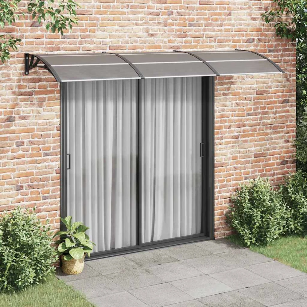 Stogelis durims, juodos spalvos, 300x75cm, polikarbonatas