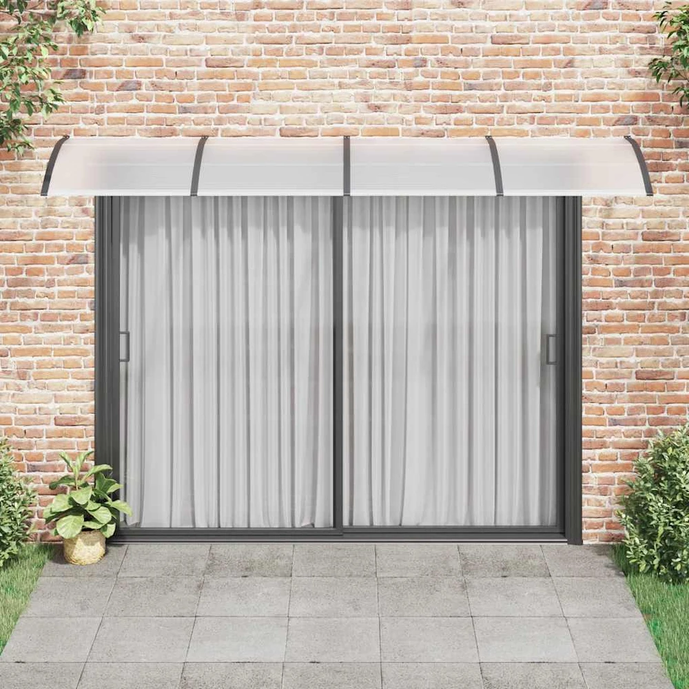 Stogelis durims, juodos spalvos, 350x100cm, polikarbonatas