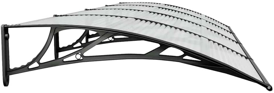 Stogelis durims, juodos spalvos, 350x100cm, polikarbonatas