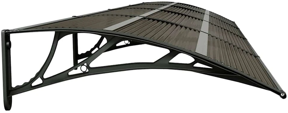Stogelis durims, juodos spalvos, 350x75cm, polikarbonatas