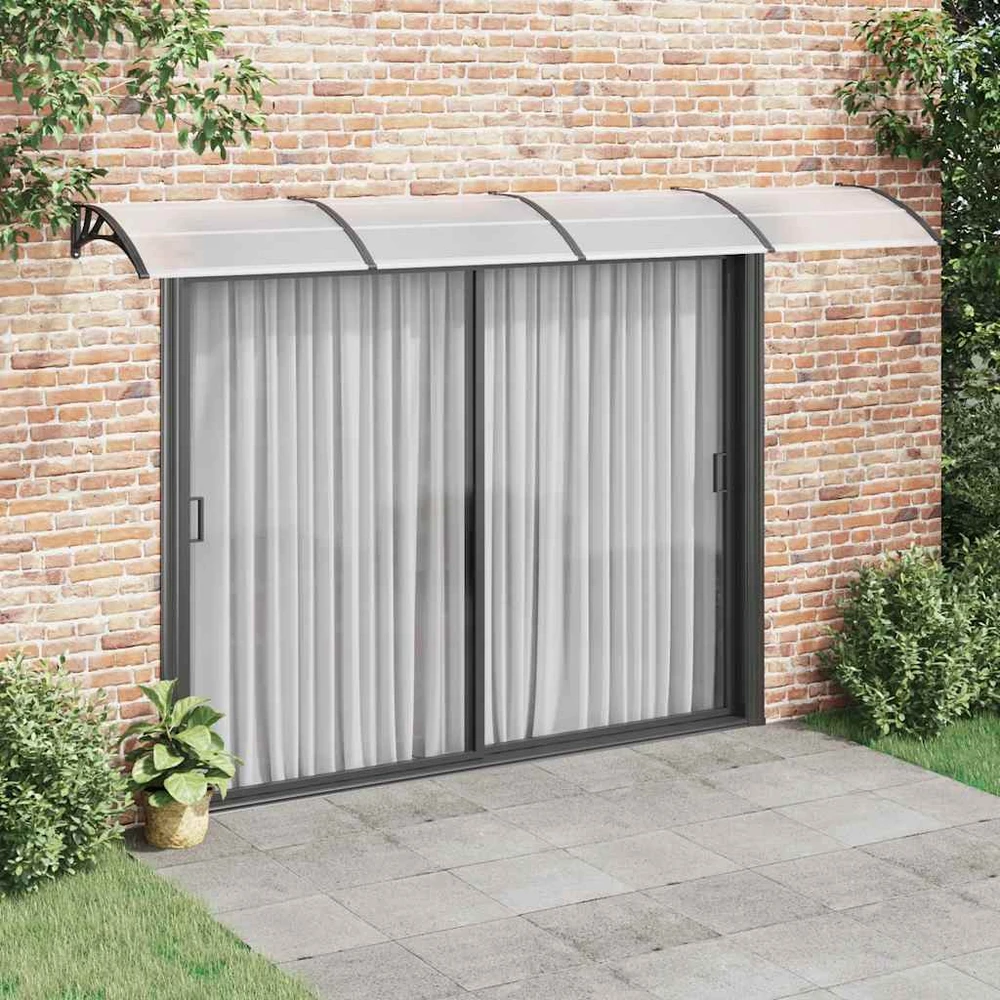 Stogelis durims, juodos spalvos, 400x100cm, polikarbonatas