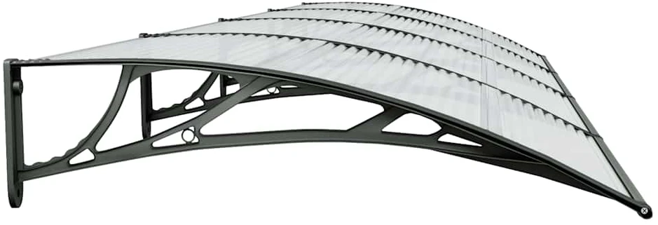 Stogelis durims, juodos spalvos, 400x100cm, polikarbonatas