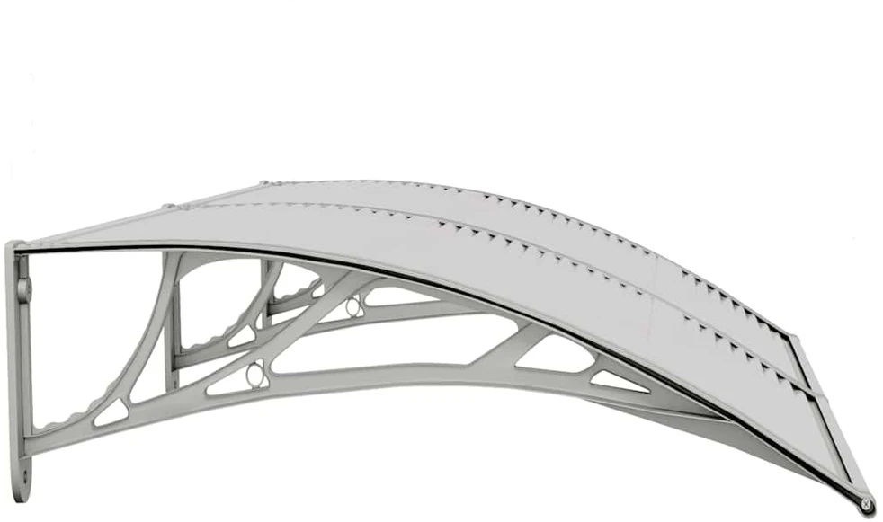 Stogelis durims, pilkos spalvos, 150x75cm, polikarbonatas
