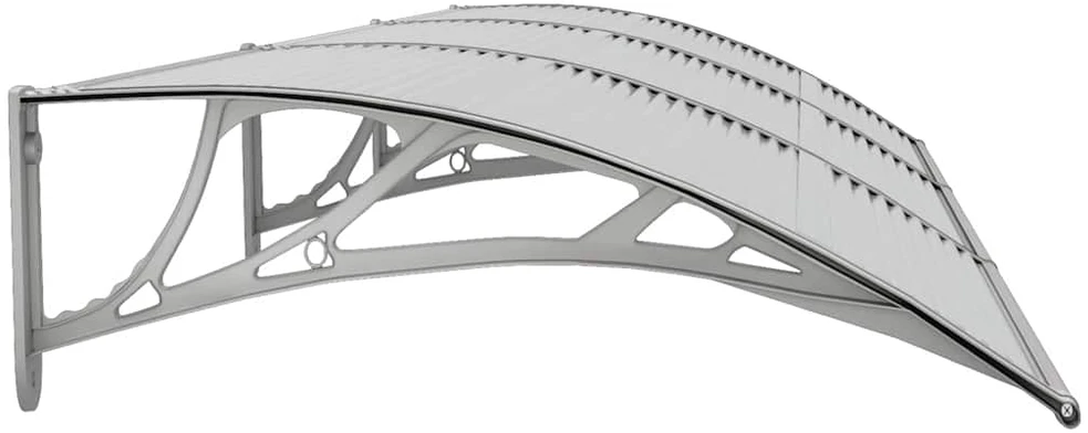 Stogelis durims, pilkos spalvos, 300x75cm, polikarbonatas