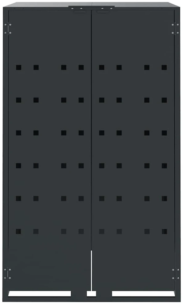 Stoginė 4 konteineriams, antracito, 276x79x117cm, plienas