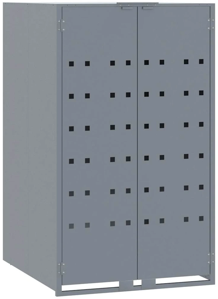 Stoginė penkiems konteineriams, pilka, 345x79x117cm, plienas