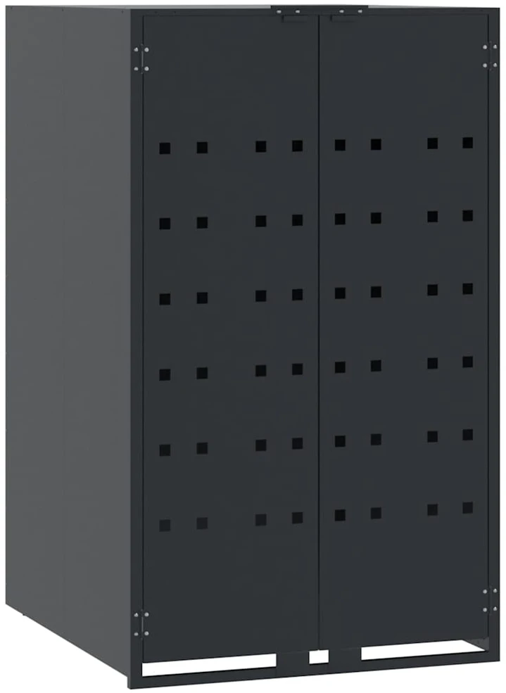 Stoginė trim konteineriams, antracito, 207x79x117cm, plienas