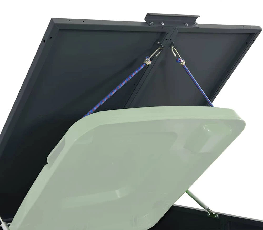 Stoginė trim konteineriams, antracito, 207x79x117cm, plienas