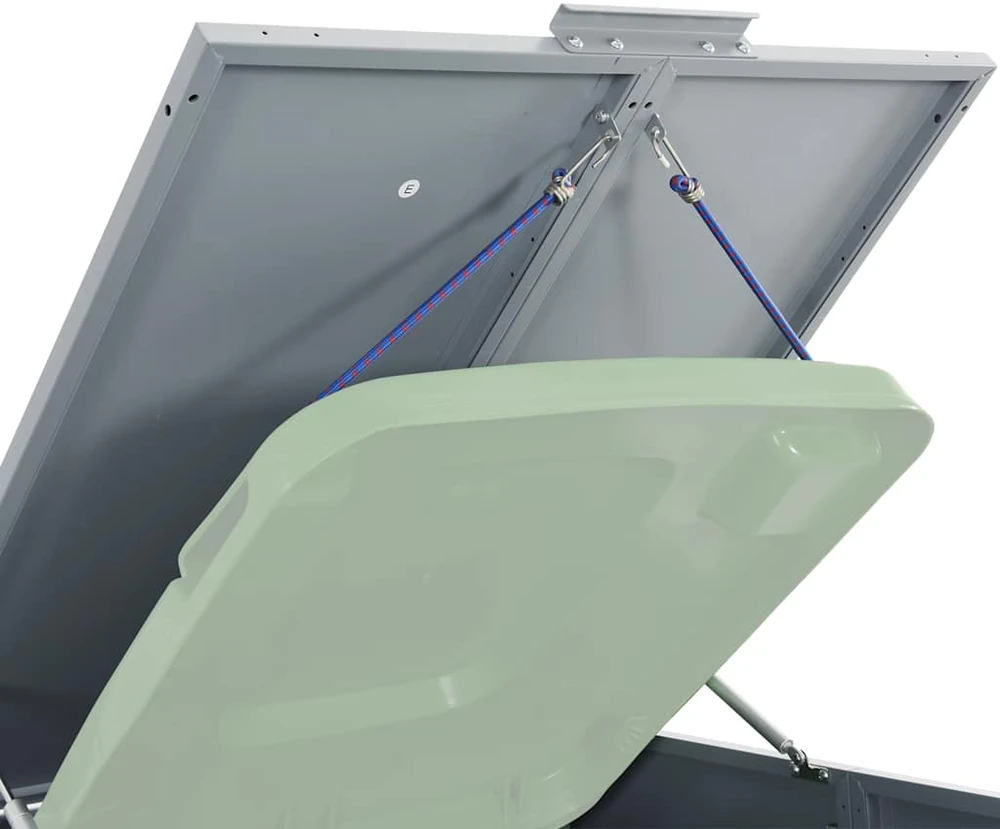 Stoginė trim konteineriams, pilka, 207x79x117cm, plienas