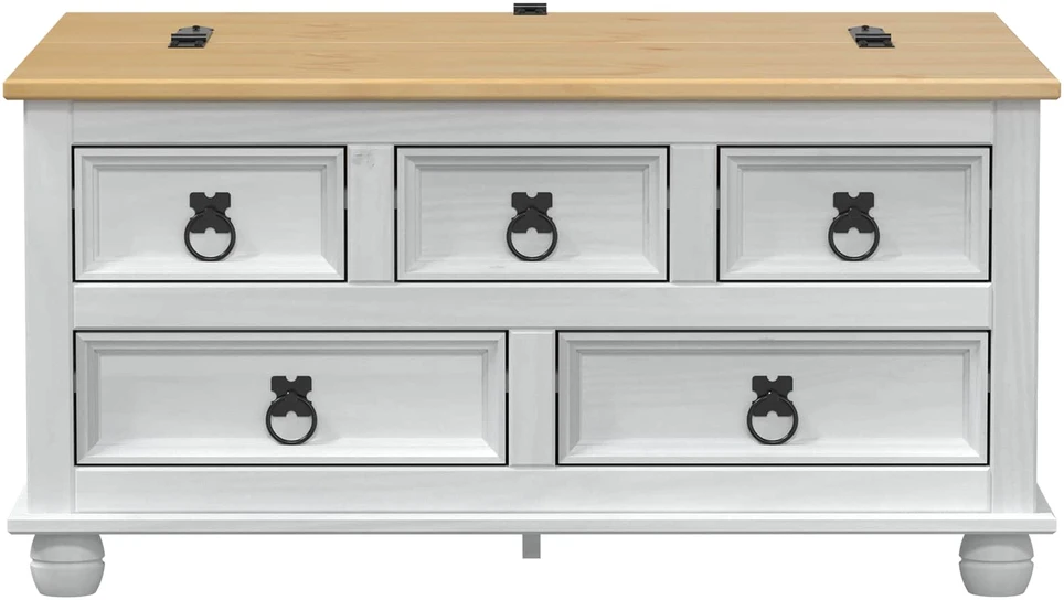 storage box Balta 90 x 78 x 45 cm Kietos pušies mediena