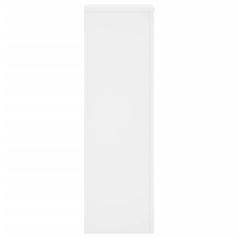 Stovai augalams, 2vnt., balti, 25x25x80cm, apdirbta mediena