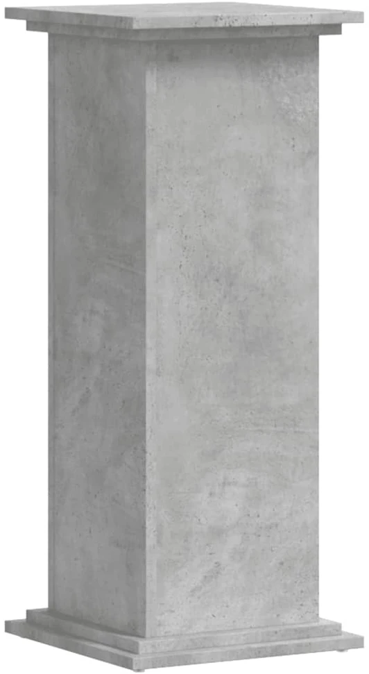 Stovas augalams, betono pilkas, 33x33x80cm, apdirbta mediena