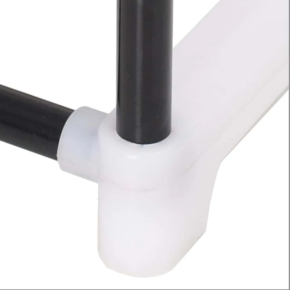 Stovas batams, 4 lentynos, metalas ir plastikas, juodas