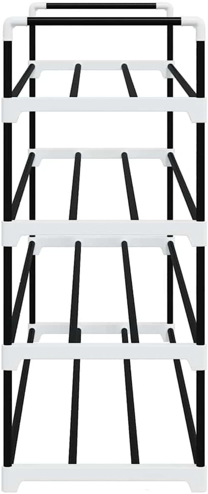 Stovas batams, 4 lentynos, metalas ir plastikas, juodas