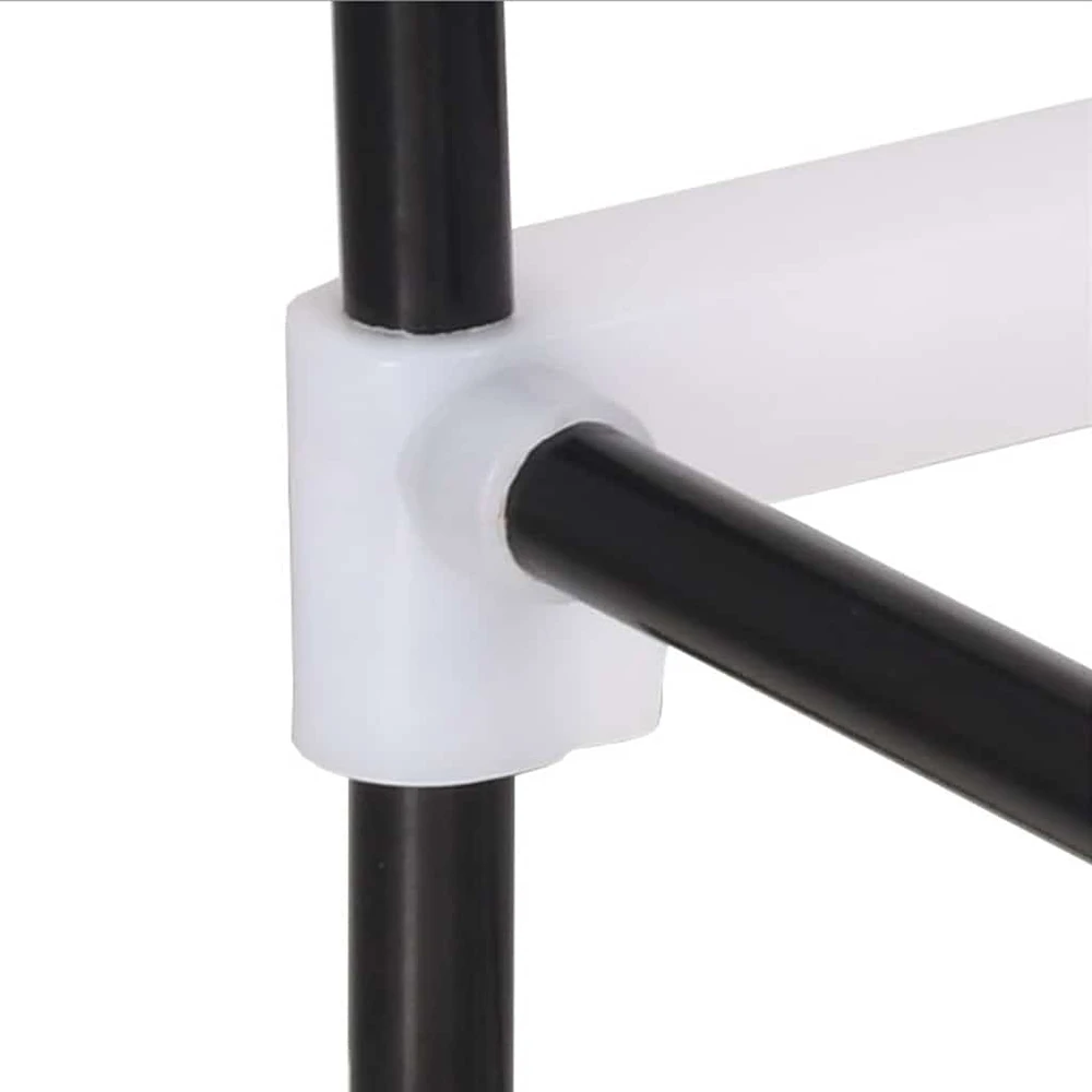 Stovas batams, 7 lentynos, metalinis ir plastikinis, juodas