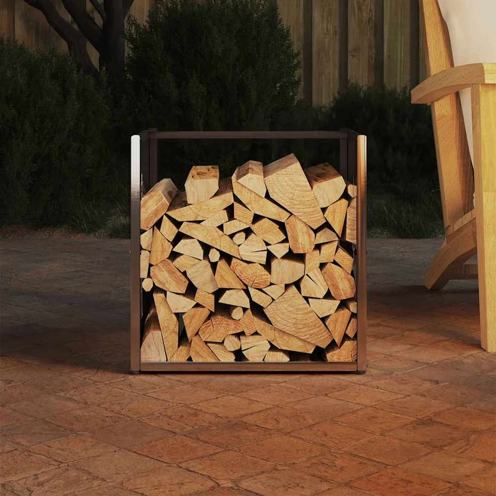 Stovas malkoms, 40x40x40 cm, nerūdijantis plienas