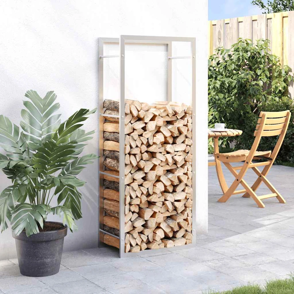 Stovas malkoms, 50x28x132 cm, nerūdijantis plienas