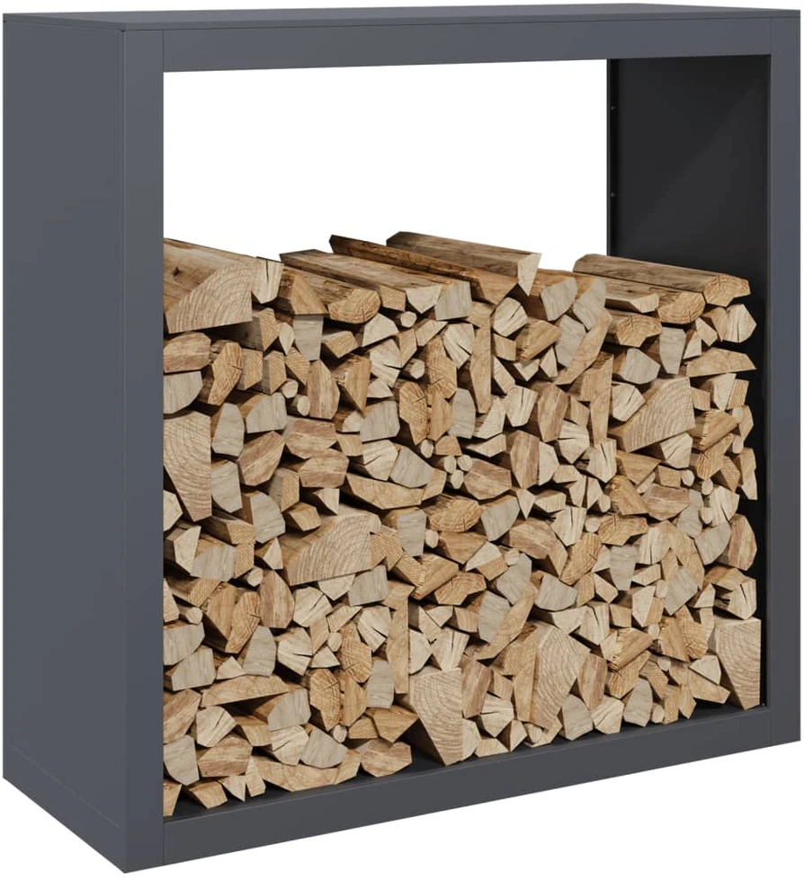 Stovas malkoms, antracito spalvos, 100x40x100cm, plienas