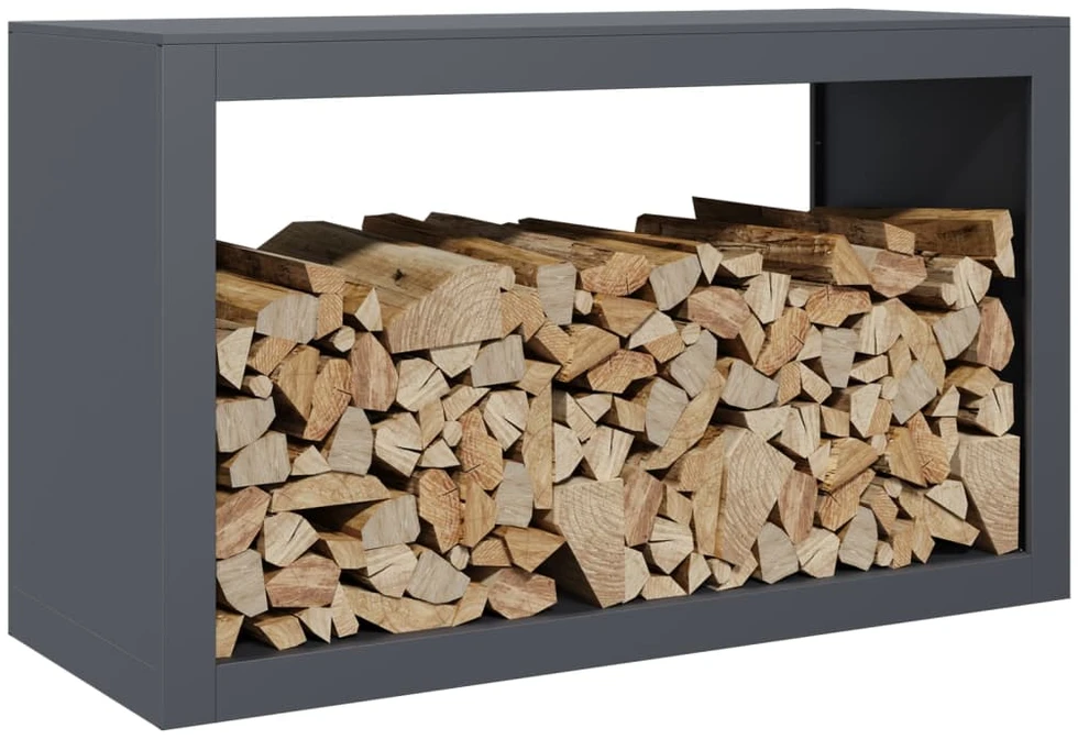 Stovas malkoms, antracito spalvos, 100x40x60cm, plienas