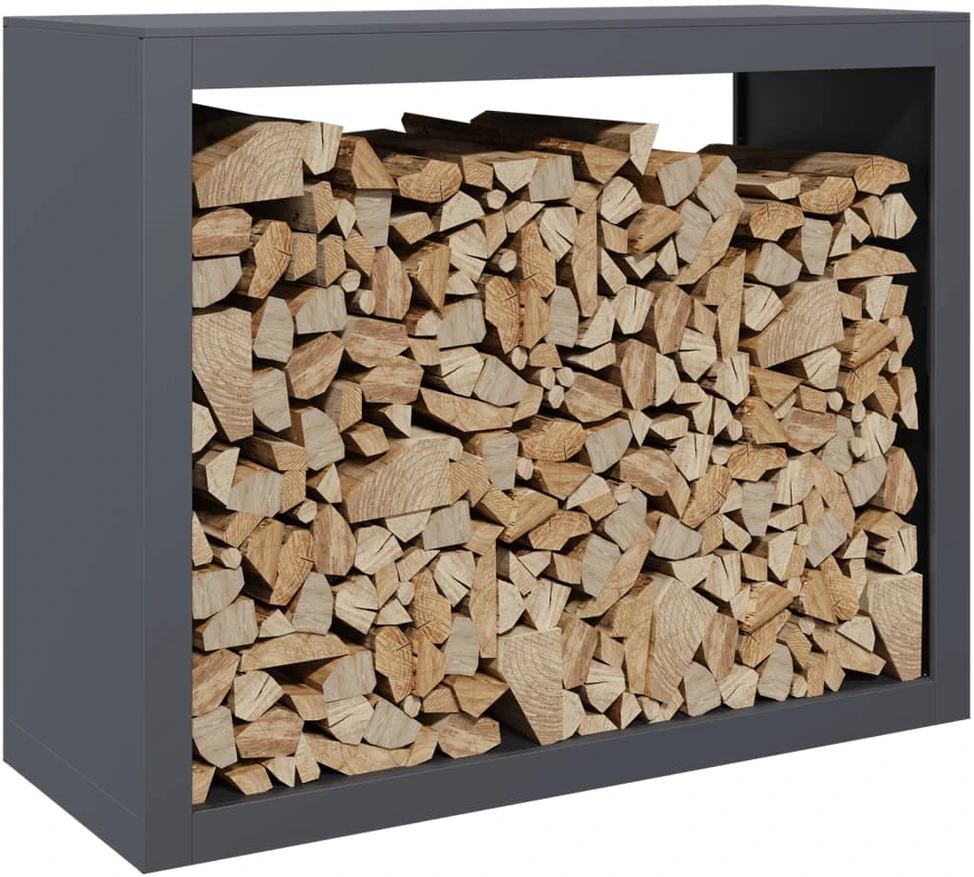 Stovas malkoms, antracito spalvos, 100x40x80cm, plienas
