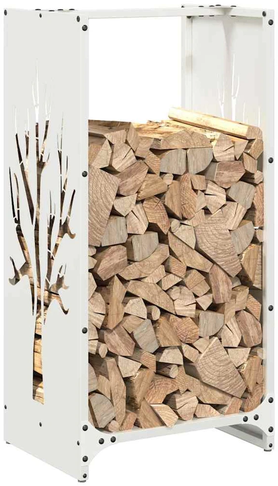 Stovas malkoms, balta, 40x30x80 cm, šaltai valcuotas plienas