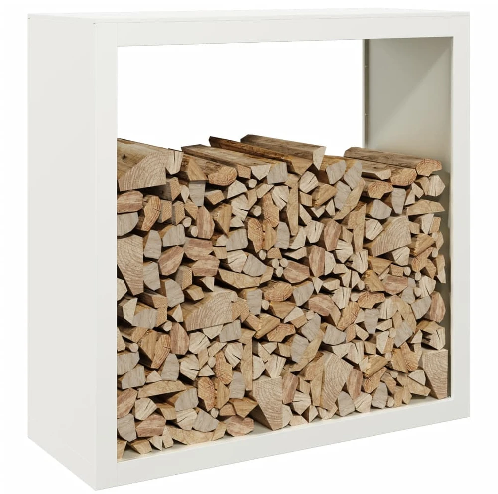 Stovas malkoms, baltos spalvos, 100x40x100cm, plienas