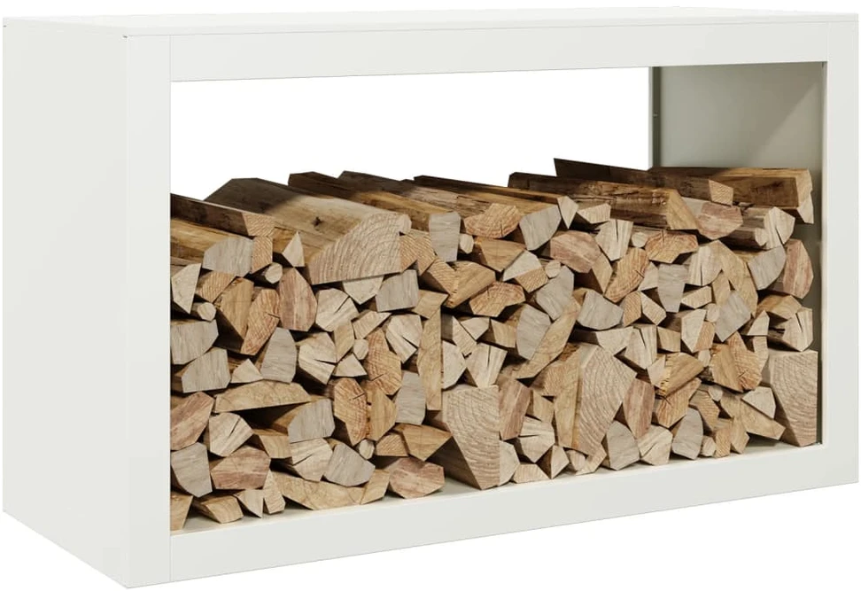 Stovas malkoms, baltos spalvos, 100x40x60cm, plienas
