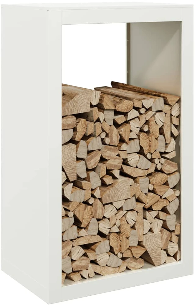 Stovas malkoms, baltos spalvos, 60x40x100cm, plienas