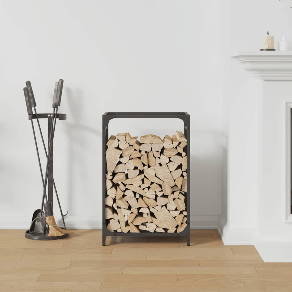 Stovas malkoms, juodos, 44x28x65 cm, šaltai valcuotas plienas
