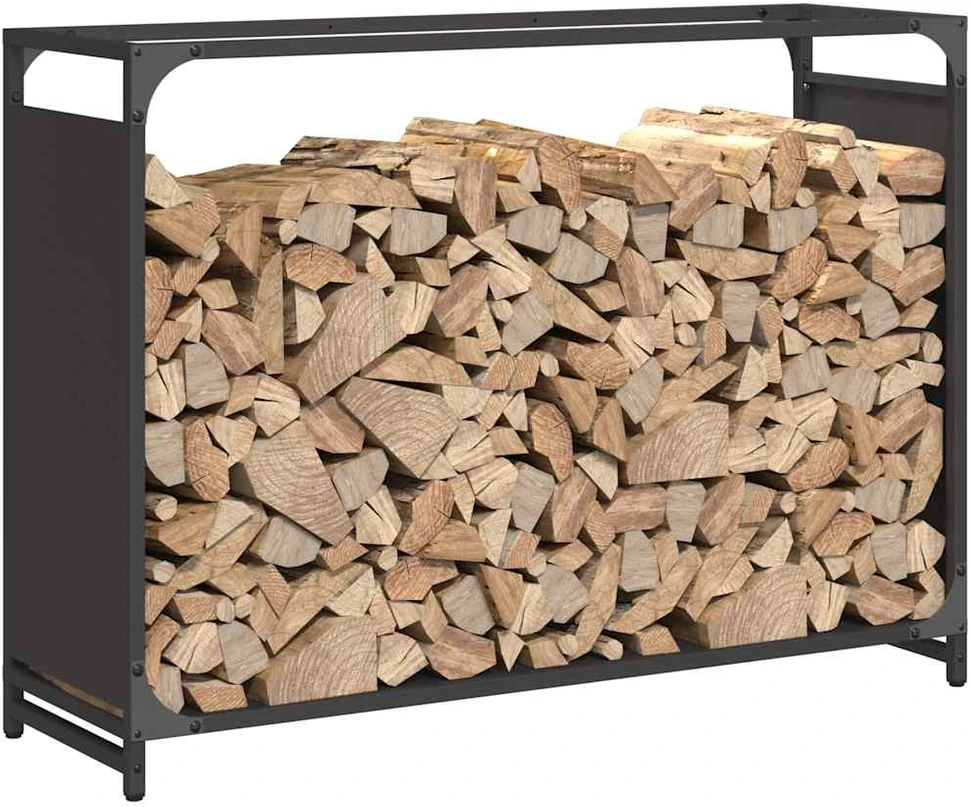 Stovas malkoms, juodos, 90x28x65 cm, šaltai valcuotas plienas