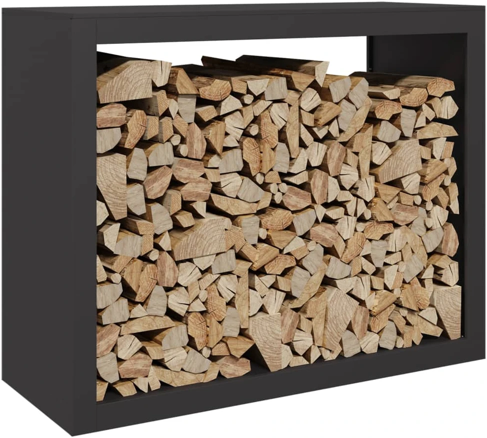 Stovas malkoms, juodos spalvos, 100x40x80cm, plienas