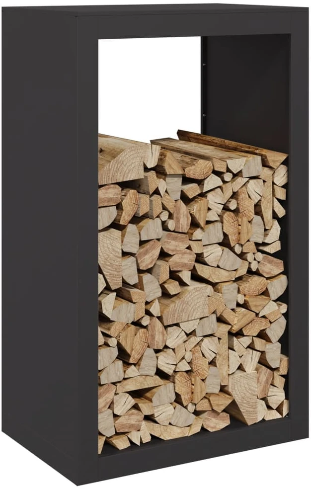 Stovas malkoms, juodos spalvos, 60x40x100cm, plienas