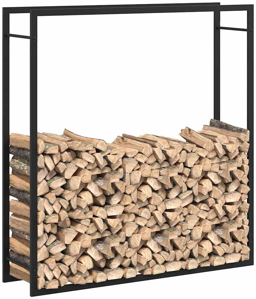 Stovas malkoms, matinės juodos spalvos, 110x28x116cm, plienas
