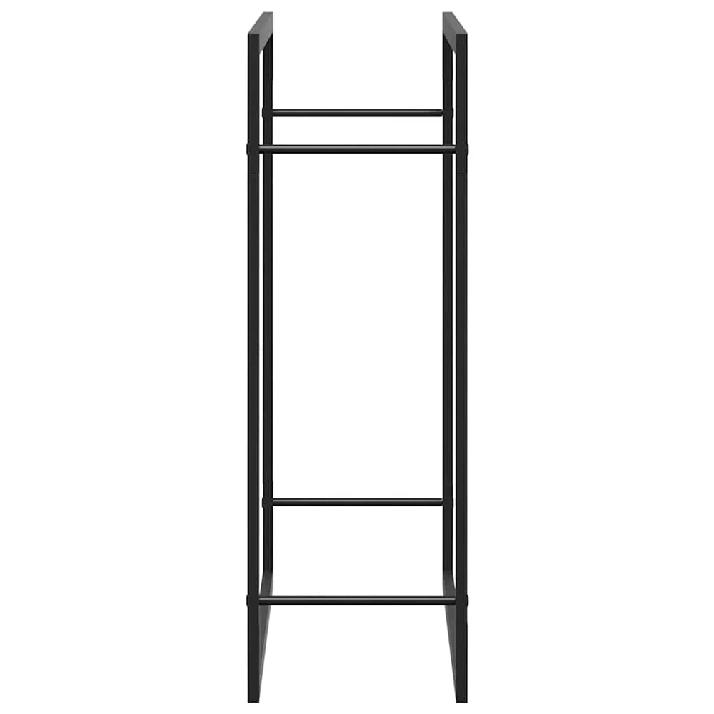 Stovas malkoms, matinės juodos spalvos, 80x28x86cm, plienas